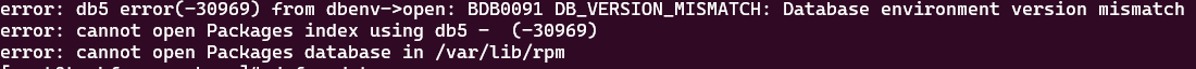 DB_VERSION_MISMATCH error